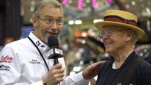 Bernie interviewing Jon Peterson about his 1928 Ford Phaeton